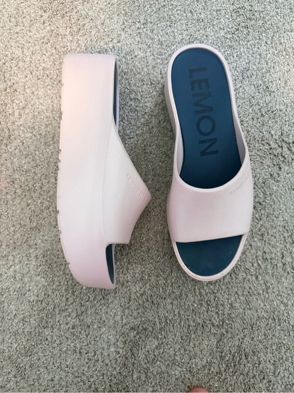 Lemon Jelly Platform Sandals in Light Pink